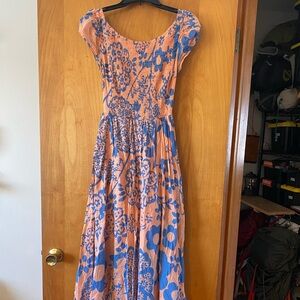 Free People Blue Floral Maxi Dress